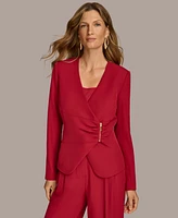 Donna Karan New York Women's Asymmetrical Zip Front Blazer