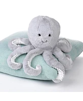 Lambs & Ivy Ocean Blue Plush Gray Octopus Stuffed Animal Toy - Inky