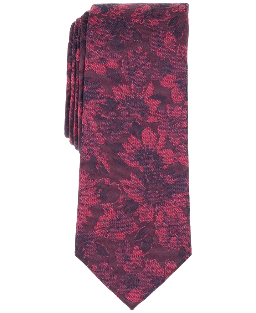 Bar Iii Men's Amber Skinny Floral Tie, Created for Macy's