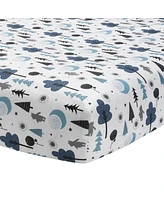 Lambs & Ivy Disney Baby Forever Pooh Blue/Gray 3-Piece Mini Crib Bedding Set