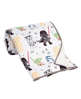 Lambs & Ivy Star Wars Classic Fleece Baby Blanket - Yoda/Darth Vader/R2-D2/C-3PO