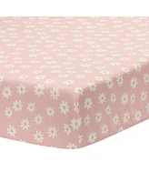Lambs & Ivy Daisy Dreams 3-Piece Pink/White Baby Nursery Crib Bedding Set