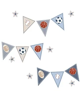 Lambs & Ivy Hall of Fame Sports Animals 5-Piece Crib Bedding Set - Gray/Blue