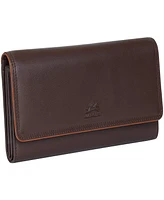 Mancini Women's Sonoma Rfid Secure Quad Fold Wallet