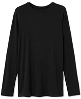 Saxx Men's Snooze Relaxed-Fit Heathered Long-Sleeve Sleep T-Shirt