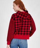 Nautica Jeans Women's Lake Check Quilted Hoodie