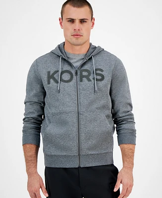 Michael Kors Men's Textured-Logo Zip Hoodie