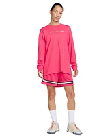 Nike Women's Cotton Graphic Crewneck Long-Sleeve T-Shirt