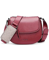 Calvin Klein Bella Adjustable Crossbody with Signature Zippered Pouch