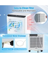 Costway 6500 Btu(10000 Btu Ashrae) Portable Air Conditioner 3 -in-1 Air Cooler Dehumidifier Fan 24H Timer