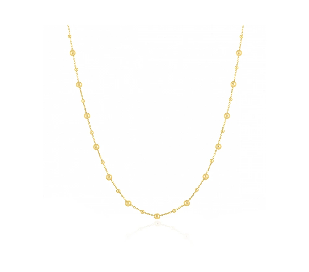 The Lovery Gold Bead Station Chain Necklace