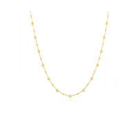 The Lovery Gold Bead Station Chain Necklace