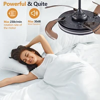 Modern Minimalist Retractable Ceiling Fan with Led Light