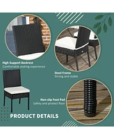 Streamdale Furniture 4-Pack Rattan Outdoor Dining Chairs with Cushions