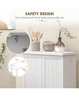 41" Freestanding Pantry Cabinet with 12 Adjustable Shelves