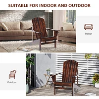 Classic Adirondack Chair with Cup Holder & Weather Resistance