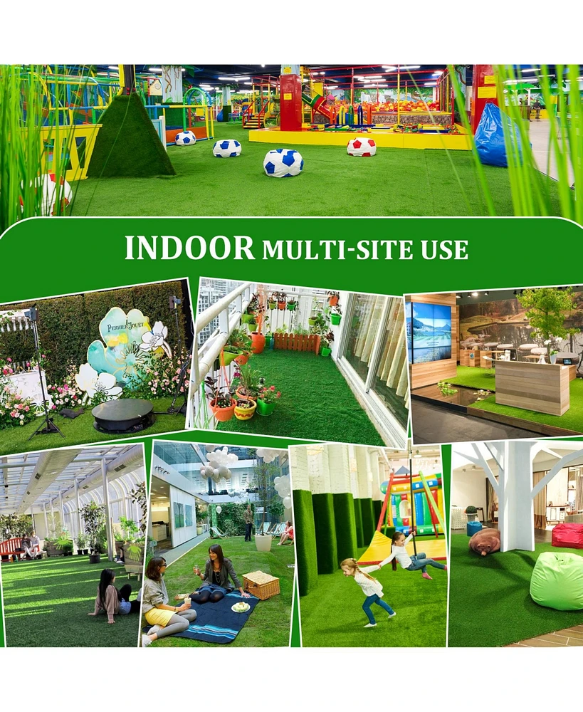 Simplie Fun Artificial Grass Runner Rug for Outdoor Decor