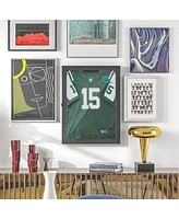 Simplie Fun 28" x 35" Uv-Resistant Sports Jersey Frame Display Case, Brown