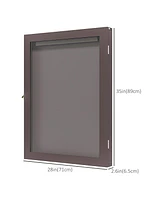 Simplie Fun 28" x 35" Uv-Resistant Sports Jersey Frame Display Case, Brown