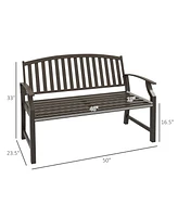 Streamdale Furniture Brown 46" Wood-Look Garden Bench