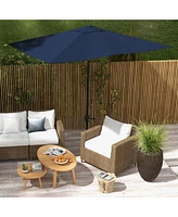 Streamdale Furniture Rectangular Market Umbrella for Patio, 6.5' x 10', Blue