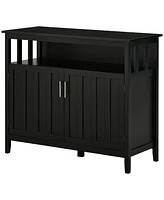 Streamdale Furniture Black Sideboard Buffet Cabinet for Entryway, Kitchen, or Coffee Station