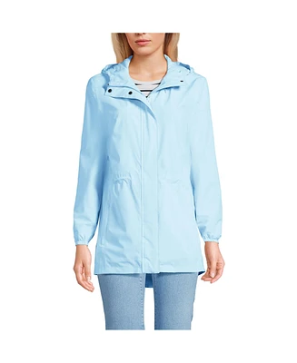 Lands' End Petite Waterproof Hooded Packable Raincoat