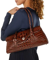 Brahmin Dayan Vanderbilt Embossed Leather Satchel