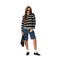 Edikted Women's Light Knit Striped Sweater