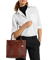 Brahmin Caroline Melbourne Embossed Leather Satchel