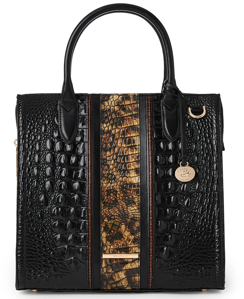 Brahmin Caroline Kairos Embossed Leather Satchel