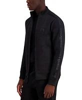 Karl Lagerfeld Paris Men's Plaid Track Jacket