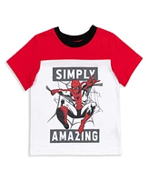 Marvel Toddler Boys Spider-Man Graphic T-Shirt and Shorts Outfit Set to