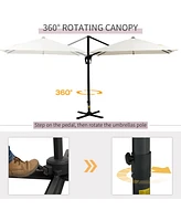 8' Square Patio Umbrella with 360 Rotation