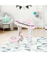 Sugift 37-key Kids Electronic Piano Keyboard Playset