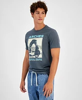 Sun + Stone Men's Short Sleeve Arches Graphic T-Shirt, Created for Macy's