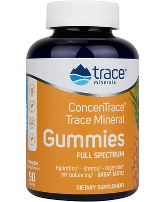 Trace Minerals ConcenTrace Chewable Gummies Full Spectrum | Provide Potent Energy, Metabolic & Mood Support | Healthy Joints Bones and Teeth | Natural