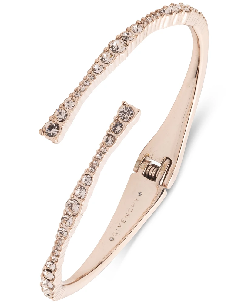 Givenchy Mixed Stone Pave Bypass Cuff Hinge Bracelet