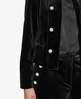 Karl Lagerfeld Paris Women's Collarless Open-Front Jacket