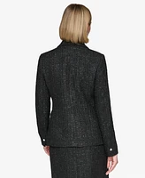 Karl Lagerfeld Paris Women's Double-Breasted Tweed Blazer