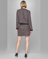 Karl Lagerfeld Paris Women's Open-Front Tweed Jacket