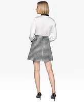 Karl Lagerfeld Paris Women's Houndstooth Miniskirt