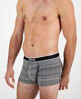 Boss by Hugo Men's Trunk 24 Stretch Glen Plaid Trunks