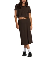 Rvca Juniors' Jenni Cropped Short-Sleeve Shirt