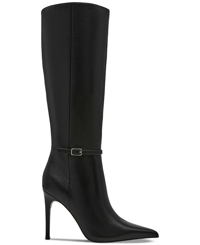 Steve Madden Women's Voca Wide-Calf Stiletto Tall Dress Boots