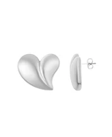 Adornia Tarnish Resistant Oversized Puffy Heart Earrings