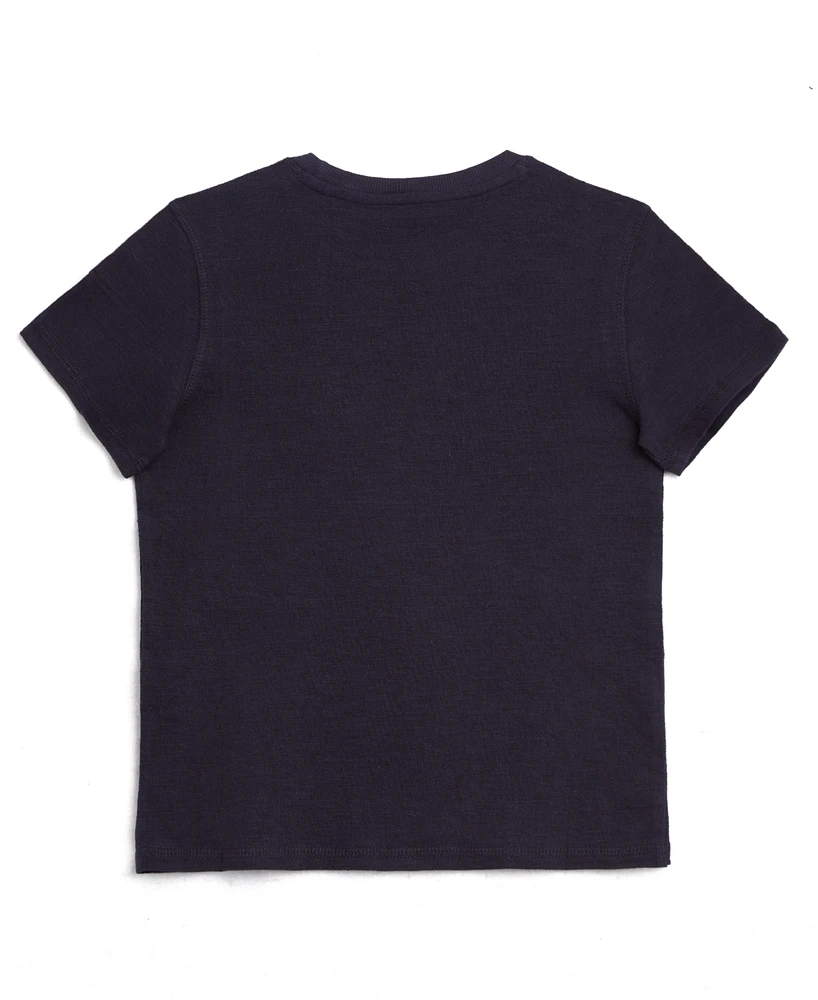 Guess Big Boy Short Sleeve Denim Triangle Logo T-Shirt