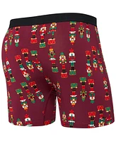 Saxx Men's Ultra Super Soft Relaxed-Fit Moisture-Wicking Holiday Printed Boxer Briefs