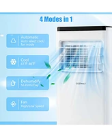 Costway 6500 Btu(10000 Btu Ashrae) Portable Air Conditioner Cools up to 350 Sq.Ft with Fan & Dehumidifier
