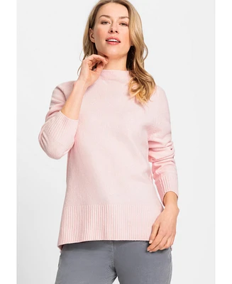 Olsen Women's Long Sleeve Funnel Neck Pullover